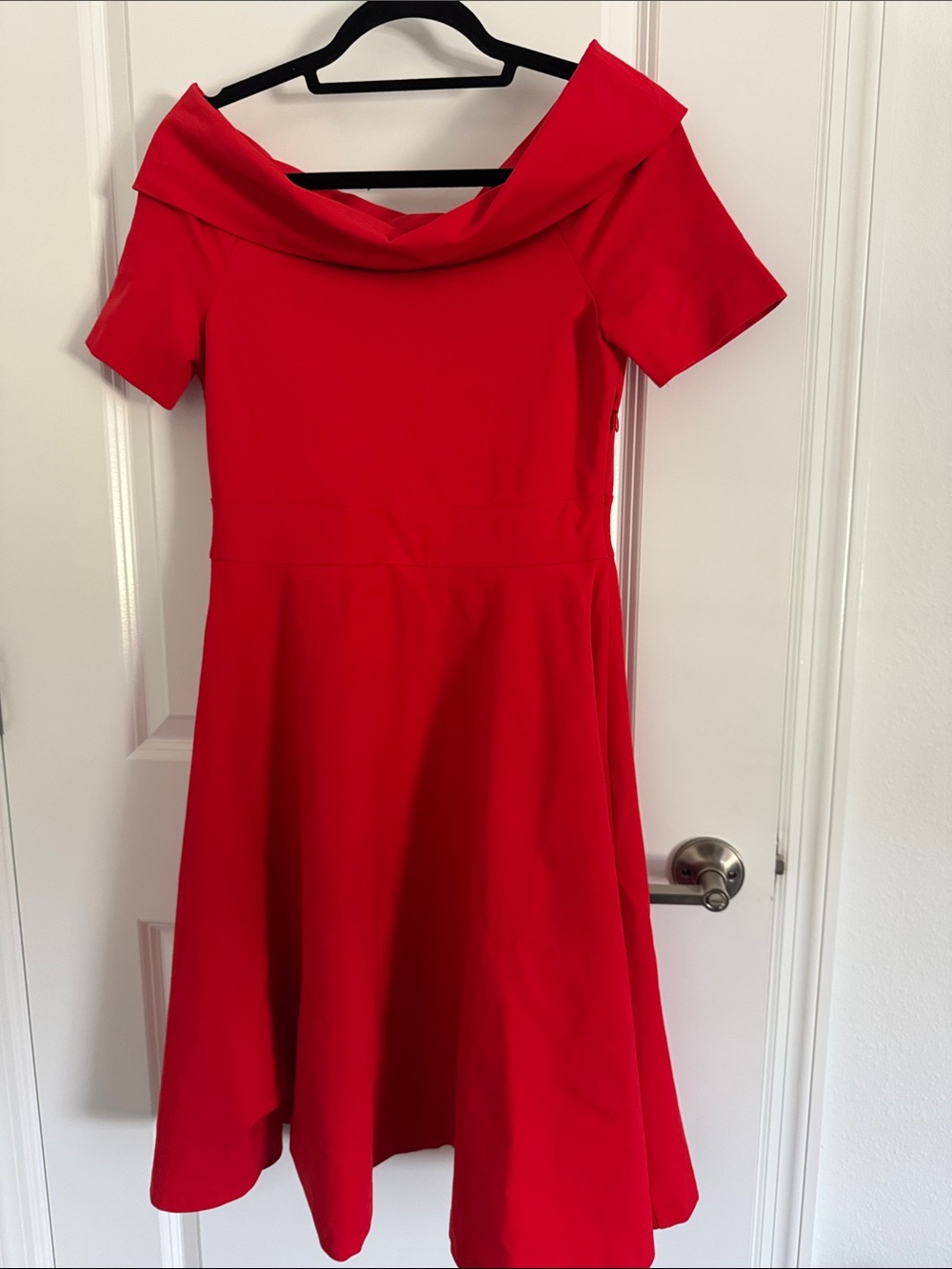 Karen Millen Red One-Shoulder Fit & Flare Dress